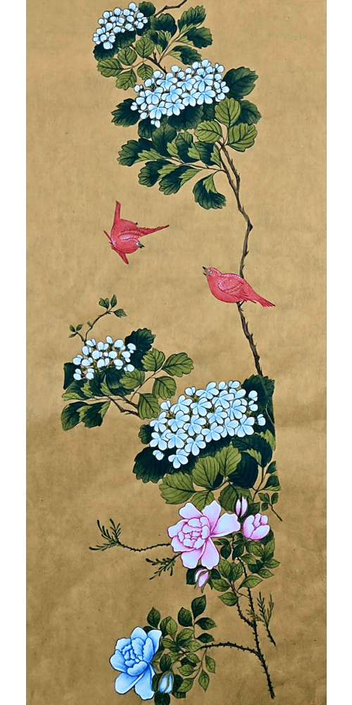 한국 민화 화조도